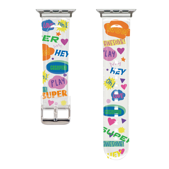 Apple Watch Clear Band［ Original - Colorful Moji ］