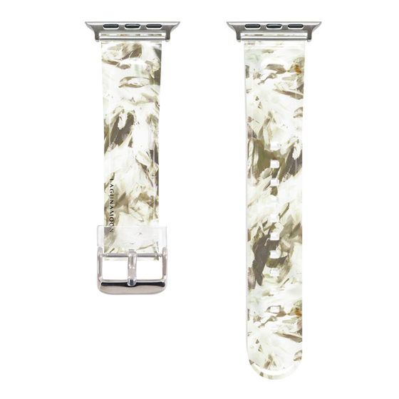 Apple Watch Clear Band［ LAGUNAMOON - Paint - Khaki ］