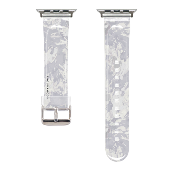 Apple Watch Clear Band［ LAGUNAMOON - Paint -Purple ］