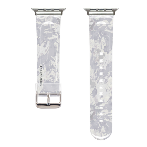Apple Watch Clear Band［ LAGUNAMOON - Paint -Purple ］