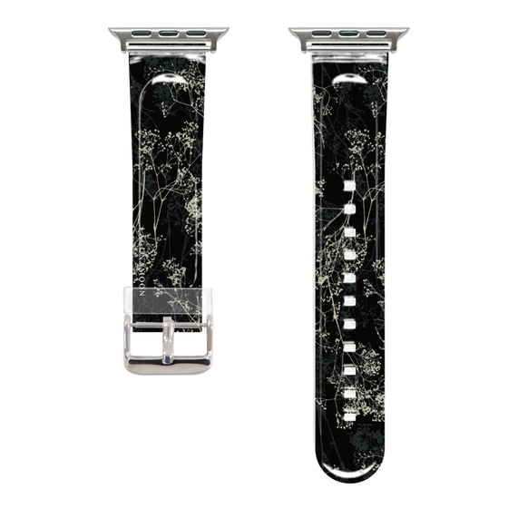 Apple Watch Clear Band［ LAGUNAMOON - Botanical - Black ］