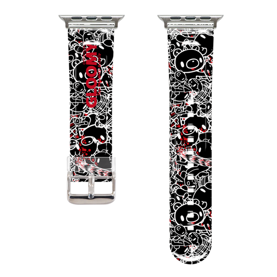 Apple Watch Clear Band［ Gloomy - Pattern - Black ］