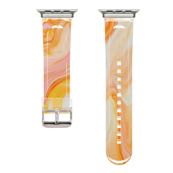 Apple Watch Clear Band［ Color Rain - Original - Tangerine Mist ］