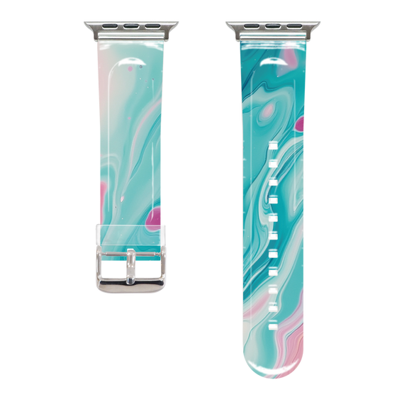 Apple Watch Clear Band［ Color Rain - Original - Serene Wave ］