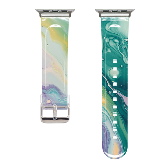Apple Watch Clear Band［ Color Rain - Original - Dusky Forest ］
