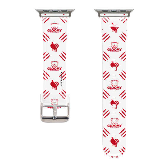 Apple Watch Clear Band［ Gloomy - Heart Pattern ］