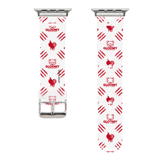 Apple Watch Clear Band［ Gloomy - Heart Pattern ］