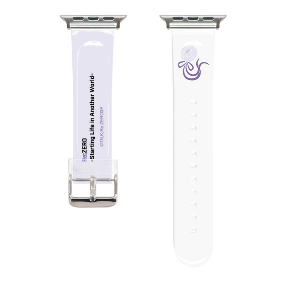 Apple Watch Clear Band［ Re:ZERO -Starting Life in Another World- Emilia - Motif ］