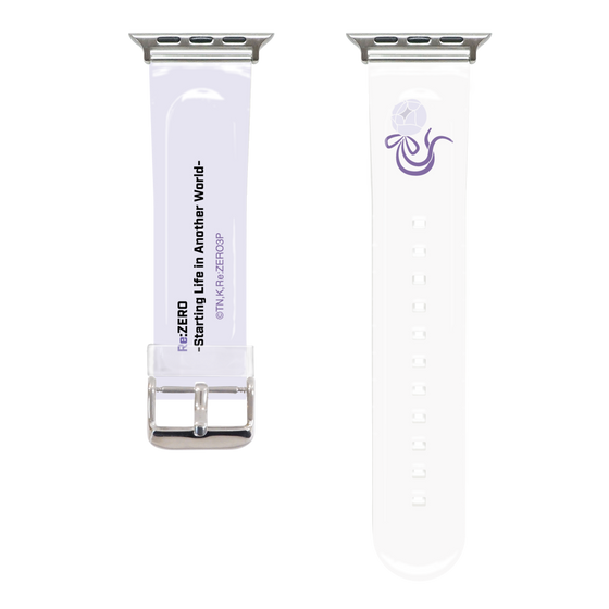 Apple Watch Clear Band［ Re:ZERO -Starting Life in Another World- Emilia - Motif ］