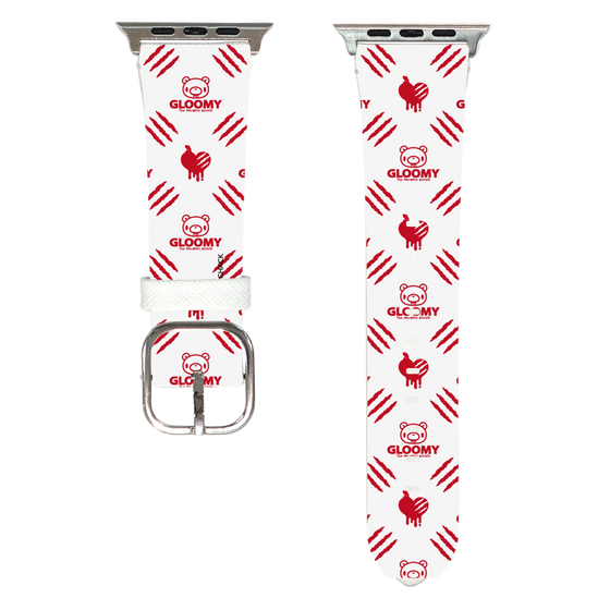 Apple Watch Leather Band［ Gloomy - Heart Pattern ］