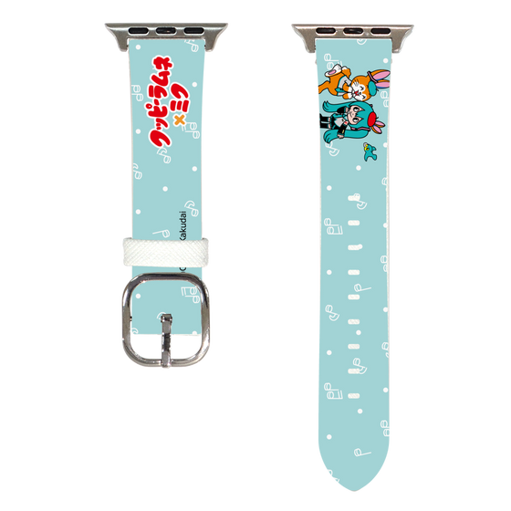 Apple Watch Leather Band［ Hatsune Miku × Kuppy Ramune – Hatsune Miku × Kuppy – Chibi Illustration ］