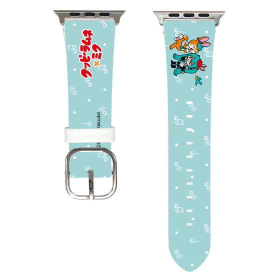 Apple Watch Leather Band［ Hatsune Miku × Kuppy Ramune – Hatsune Miku × Kuppy – Chibi Illustration ］