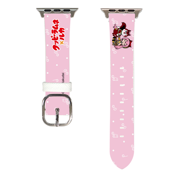 Apple Watch Leather Band［ Hatsune Miku × Kuppy Ramune – Megurine Luka × Ram – Chibi Illustration ］