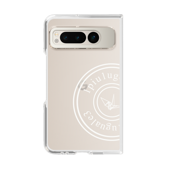 Clear Case for Google Pixel Fold［ 1PIU1UGUALE3 - crane - White ］