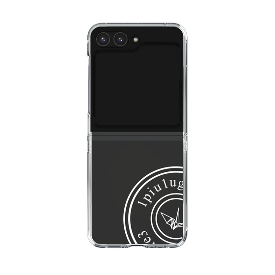 Clear Case for Samsung Galaxy Z Flip5［ 1PIU1UGUALE3 - crane - White ］