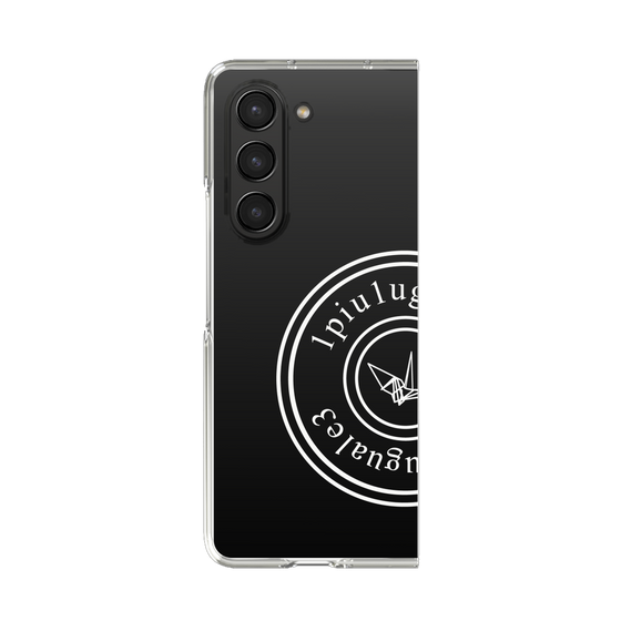 Clear Case for Samsung Galaxy Z Fold5［ 1PIU1UGUALE3 - crane - White ］