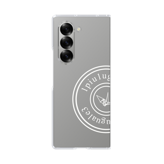 Clear Case for Samsung Galaxy Z Fold6［ 1PIU1UGUALE3 - crane - White ］