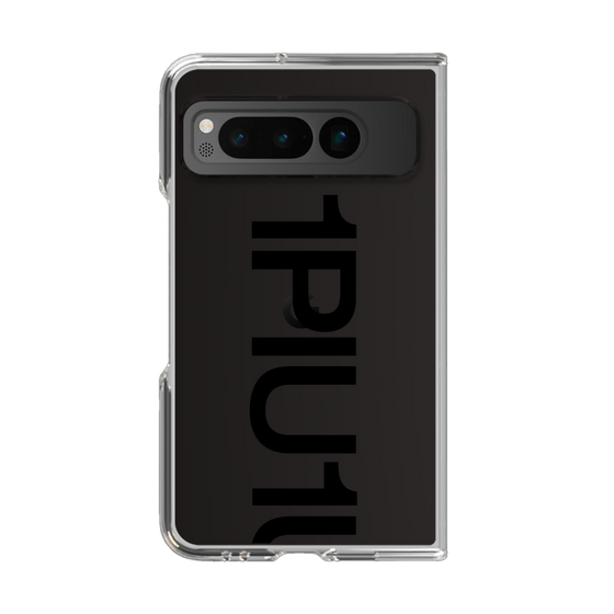 Clear Case for Google Pixel Fold［ 1PIU1UGUALE3 - Logo Bold - Black ］