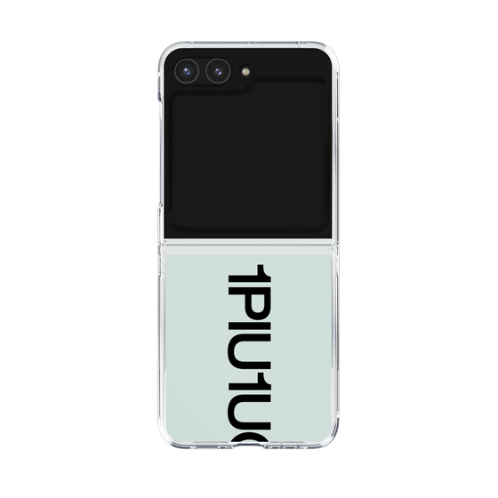 Clear Case for Samsung Galaxy Z Flip5［ 1PIU1UGUALE3 - Logo Bold - Black ］