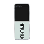 Clear Case for Samsung Galaxy Z Flip5［ 1PIU1UGUALE3 - Logo Bold - Black ］