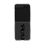 Clear Case for Samsung Galaxy Z Flip5［ 1PIU1UGUALE3 - Logo Bold - Black ］