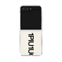 Clear Case for Samsung Galaxy Z Flip5［ 1PIU1UGUALE3 - Logo Bold - Black ］