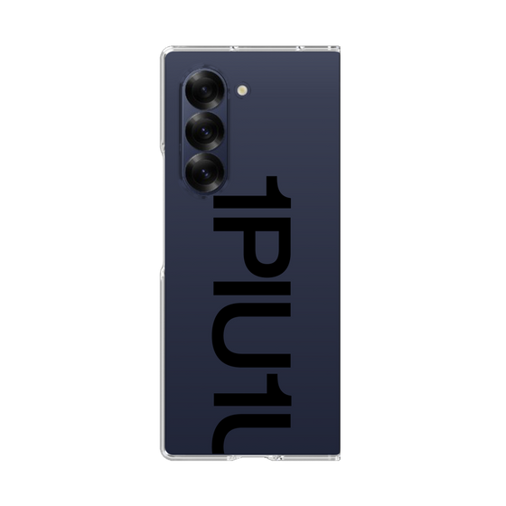 Clear Case for Samsung Galaxy Z Fold6［ 1PIU1UGUALE3 - Logo Bold - Black ］