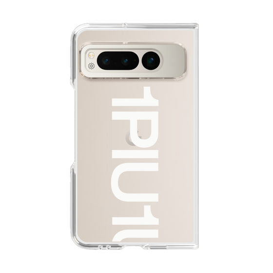 Clear Case for Google Pixel Fold［ 1PIU1UGUALE3 - Logo Bold -White ］