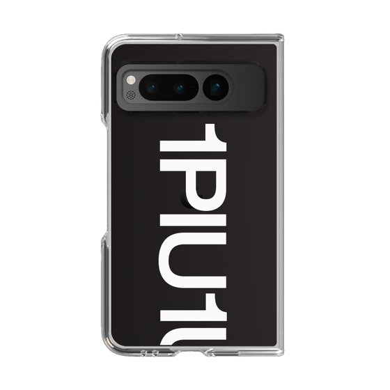 Clear Case for Google Pixel Fold［ 1PIU1UGUALE3 - Logo Bold -White ］