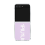 Clear Case for Samsung Galaxy Z Flip5［ 1PIU1UGUALE3 - Logo Bold -White ］