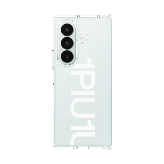 Clear Case［ 1PIU1UGUALE3 - Logo Bold - White ］