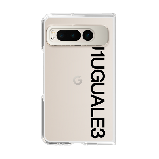 Clear Case for Google Pixel Fold［ 1PIU1UGUALE3 - Logo - Black ］