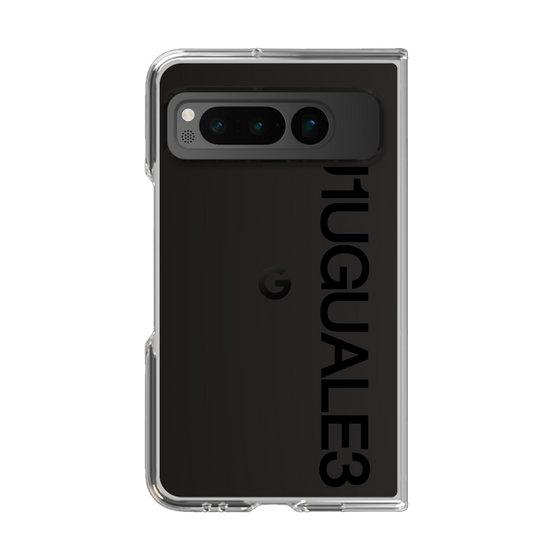 Clear Case for Google Pixel Fold［ 1PIU1UGUALE3 - Logo - Black ］