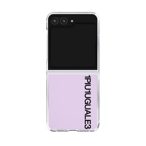 Clear Case for Samsung Galaxy Z Flip5［ 1PIU1UGUALE3 - Logo - Black ］