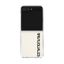 Clear Case for Samsung Galaxy Z Flip5［ 1PIU1UGUALE3 - Logo - Black ］
