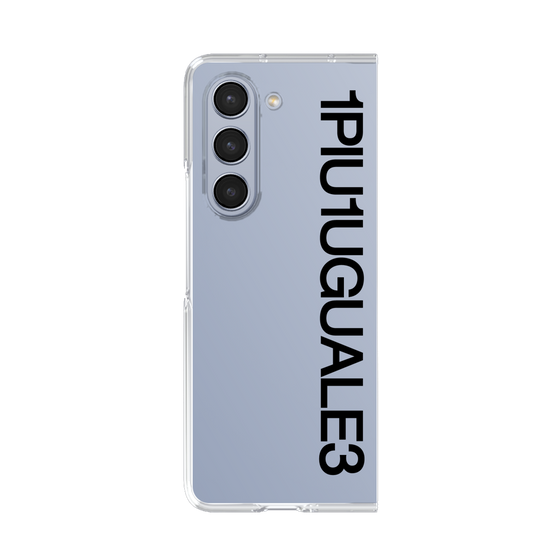 Clear Case for Samsung Galaxy Z Fold5［ 1PIU1UGUALE3 - Logo - Black ］