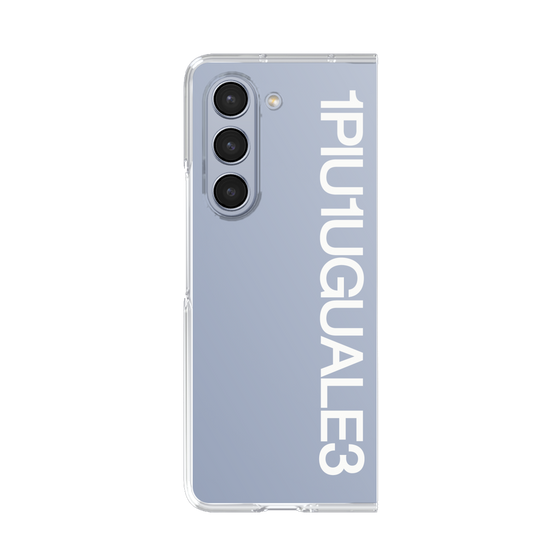 Clear Case for Samsung Galaxy Z Fold5［ 1PIU1UGUALE3 - Logo - White ］