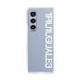 Clear Case for Samsung Galaxy Z Fold5［ 1PIU1UGUALE3 - Logo - White ］