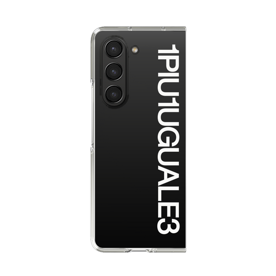 Clear Case for Samsung Galaxy Z Fold5［ 1PIU1UGUALE3 - Logo - White ］