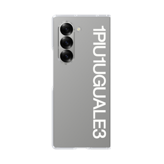 Clear Case for Samsung Galaxy Z Fold6［ 1PIU1UGUALE3 - Logo - White ］