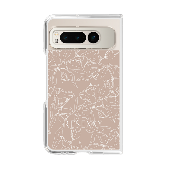 Clear Case［ RESEXXY - Flower - Beige ］
