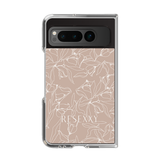 Clear Case［ RESEXXY - Flower - Beige ］