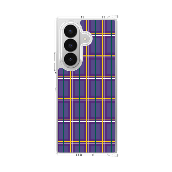Clear Case［ Tartan Check - Purple ］
