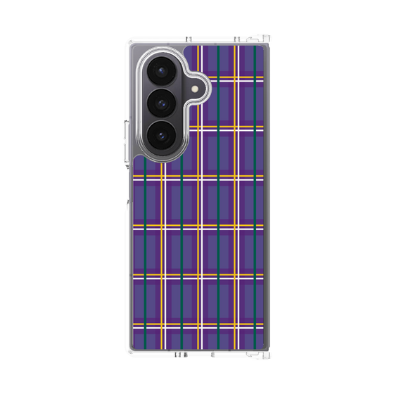 Clear Case［ Tartan Check - Purple ］