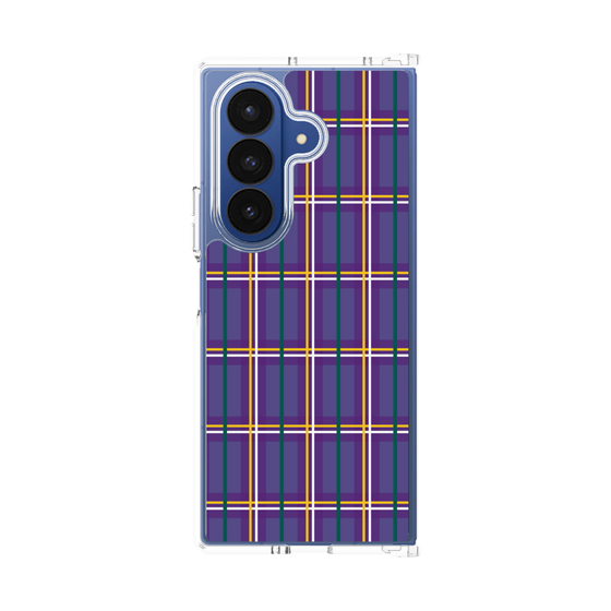 Clear Case［ Tartan Check - Purple ］