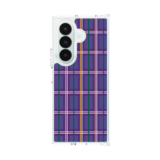 Clear Case［ Tartan Check - Purple ］