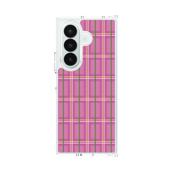 Clear Case［ Tartan Check - Pink ］