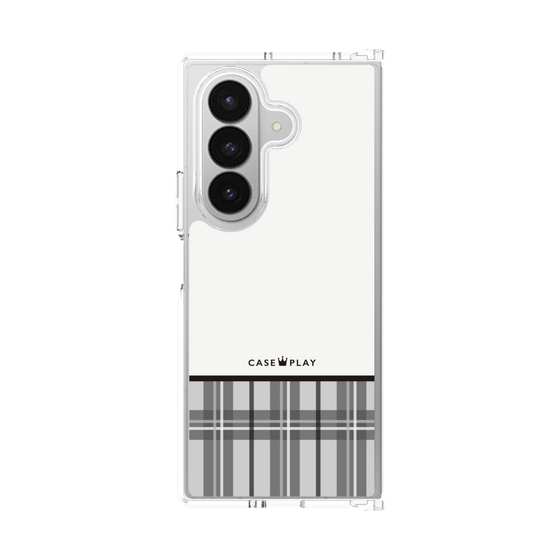 Clear Case［ CASEPLAY Tartan Check - Gray ］
