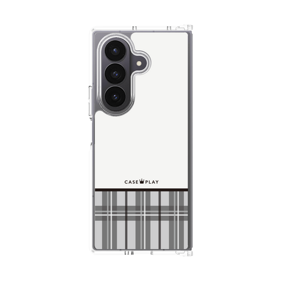 Clear Case［ CASEPLAY Tartan Check - Gray ］