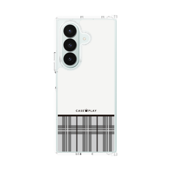 Clear Case［ CASEPLAY Tartan Check - Gray ］